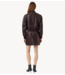 Y.A.S Jas YASKALA LS SHORT BOMBER LEATHER JACKET Port Royale