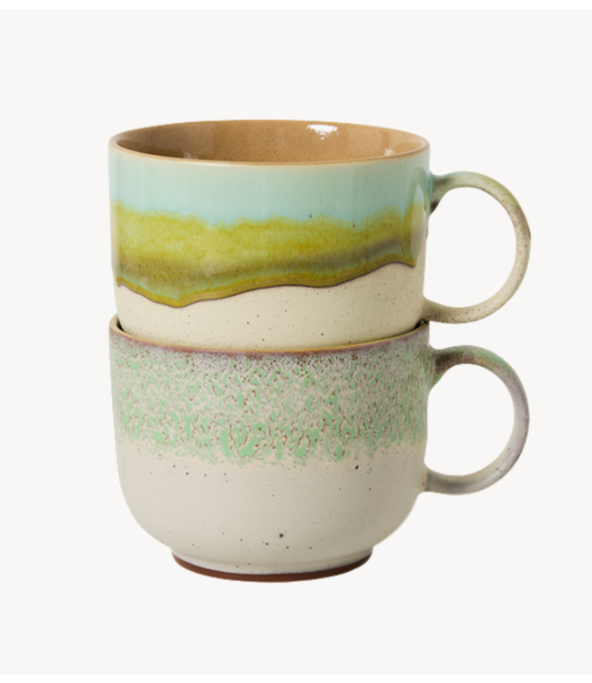 HKLIVING Mok 70s ceramics: tea cups, neo (set of 2)
