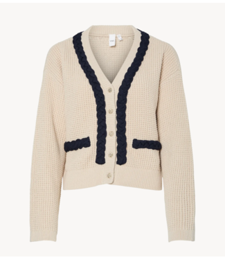 Y.A.S Vest YASARINA LS KNIT CARDIGAN S. Birch Navy Blazer