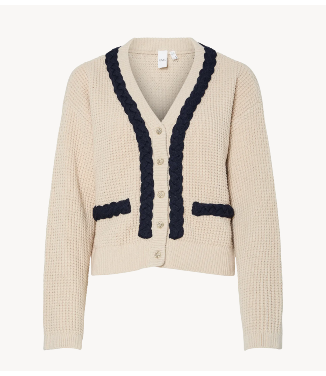 Y.A.S Vest YASARINA LS KNIT CARDIGAN S. Birch Navy Blazer