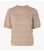 Y.A.S Top YASNIMO SS KNIT PULLOVER Pelican Melange