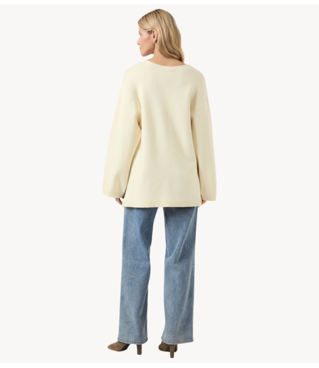 Y.A.S Trui YASELMA LS V-NECK KNIT PULLOVER NOOS Birch