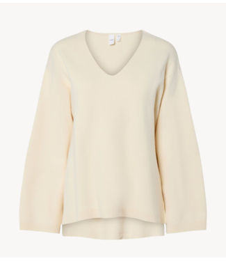 Y.A.S Trui YASELMA LS V-NECK KNIT PULLOVER NOOS Birch