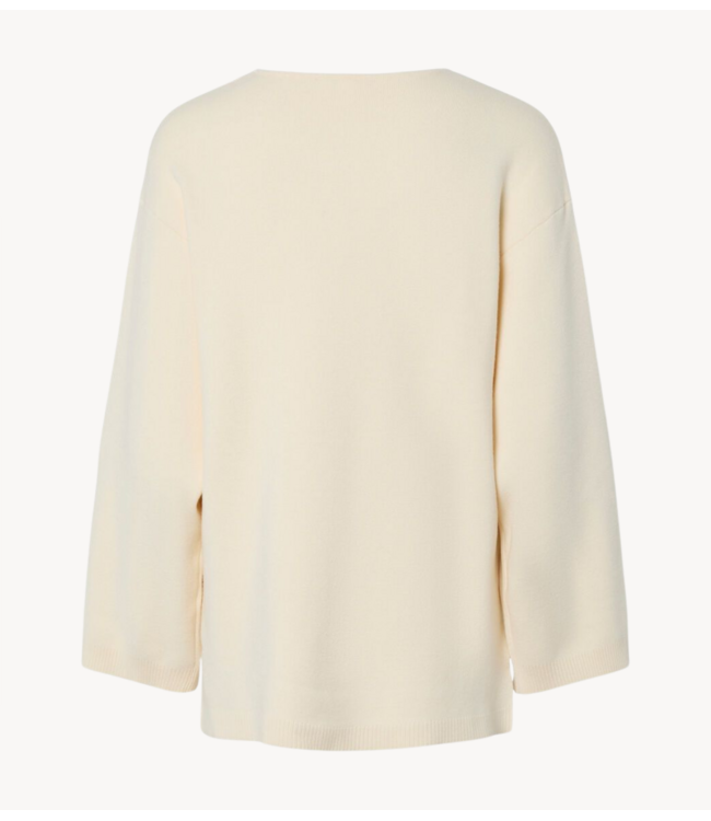 Y.A.S Trui YASELMA LS V-NECK KNIT PULLOVER NOOS Birch