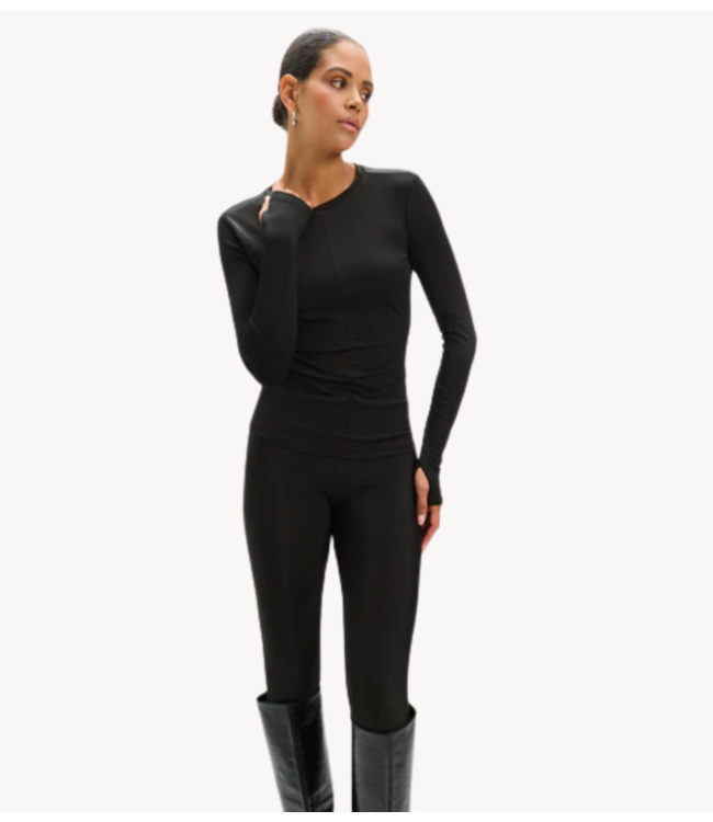 Refined Department Top ladies knitted thumbhole longsleeve PENNY black