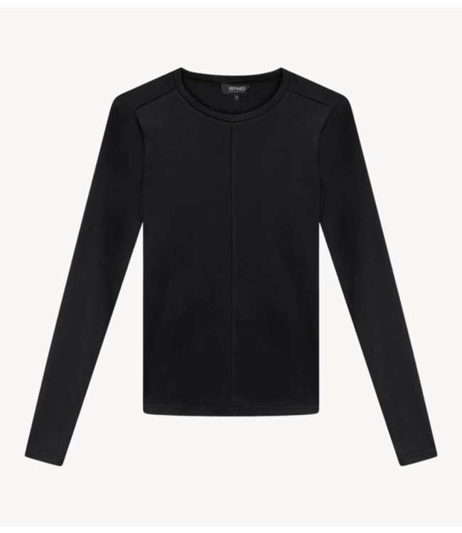 Refined Department Top ladies knitted thumbhole longsleeve PENNY black