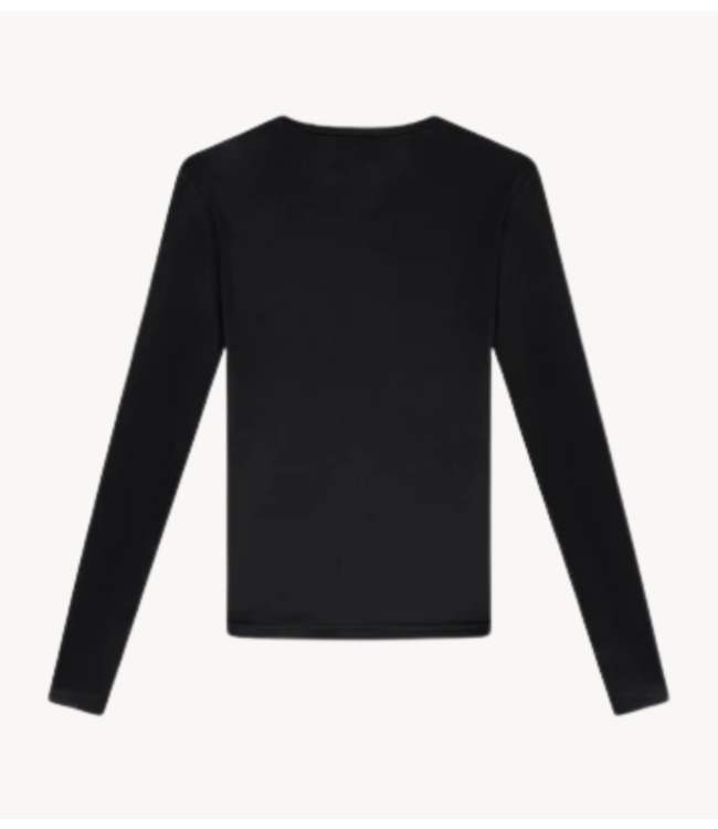 Refined Department Top ladies knitted thumbhole longsleeve PENNY black