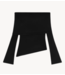 Refined Department Top ladies knitted off shoulder top STEFANIA black