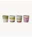 HKLIVING Mok 70s ceramics: coffee mugs, pop art (set of 4)