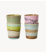 HKLIVING Mok 70s ceramics: coffee mugs, pop art (set of 4)