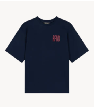 Refined Department T-shirt ladies knitted oversized long t-shirt JORDAN navy