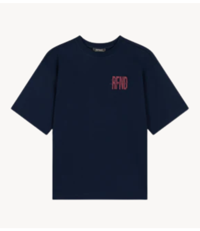 Refined Department T-shirt ladies knitted oversized long t-shirt JORDAN navy