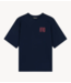 Refined Department T-shirt ladies knitted oversized long t-shirt JORDAN navy