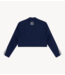 Refined Department Blazer ladies woven cropped blazer NIV navy