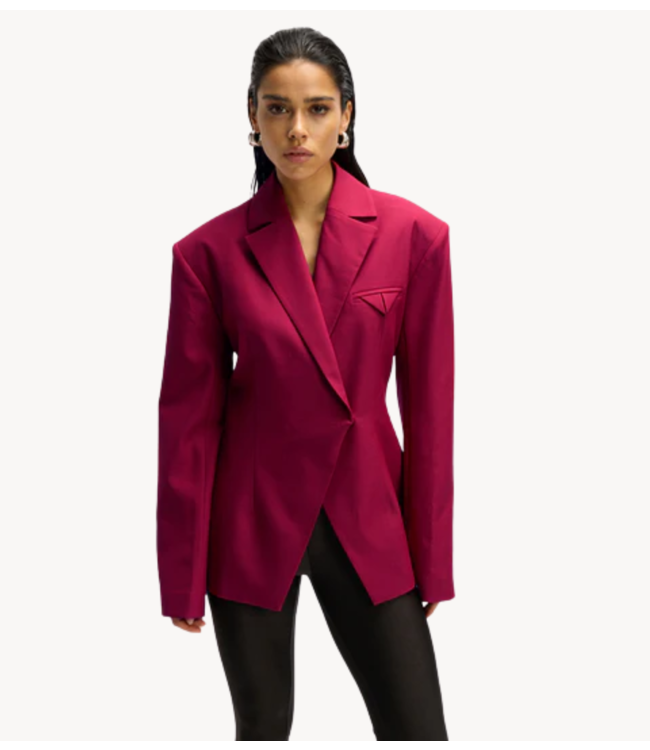 Refined Department Blazer ladies woven fitted blazer MILEY bordeaux
