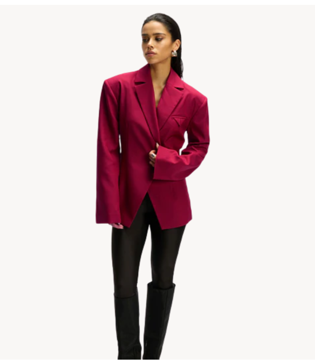 Refined Department Blazer ladies woven fitted blazer MILEY bordeaux