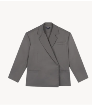 Refined Department Blazer ladies woven overlayed blazer ADELE taupe