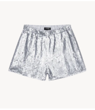 Refined Department Broek ladies knitted sequin shorts ALICE silver