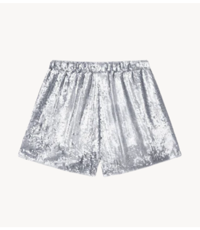Refined Department Broek ladies knitted sequin shorts ALICE silver