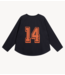 Alix The Label Top ladies knitted raglan longsleeve charcoal grey