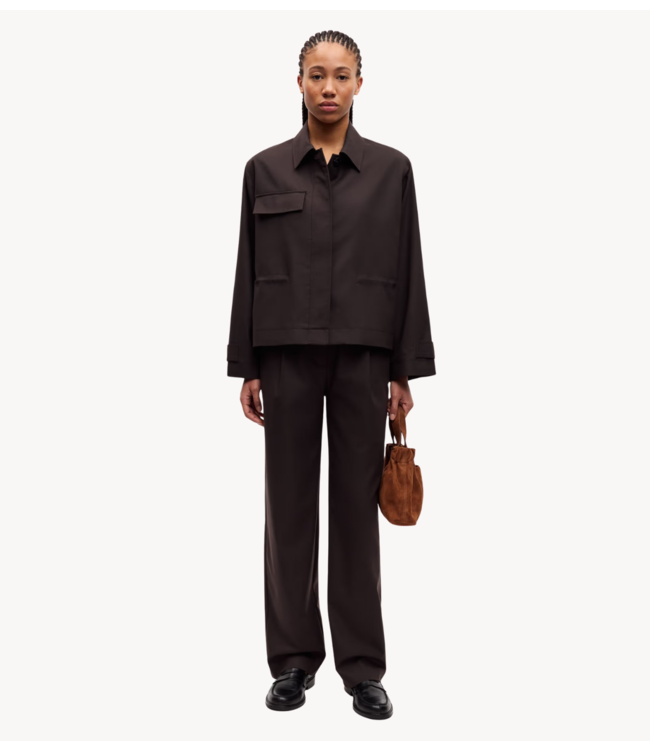 Samsøe Samsøe Broek SAAGNETA TROUSERS 14930 Black Coffee