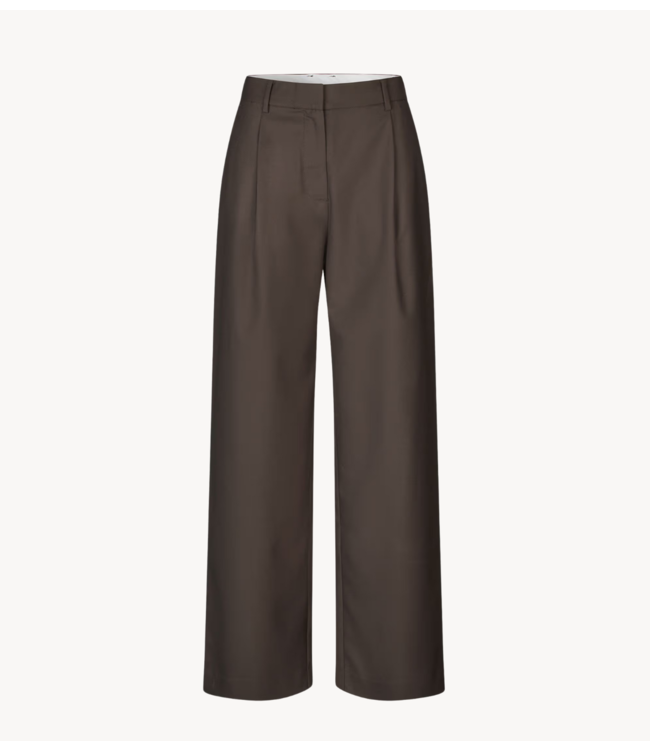 Samsøe Samsøe Broek SAAGNETA TROUSERS 14930 Black Coffee