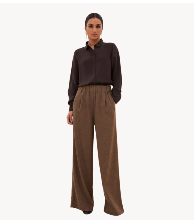 BY-BAR Broek benji tweed pants latte