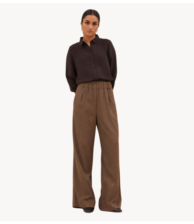 BY-BAR Broek benji tweed pants latte