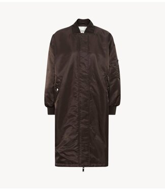 My Essential Wardrobe Jas HelgaMW Reversable Long Jacket Espresso