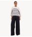 BY-BAR Trui fleur stripe pullover marine stripe