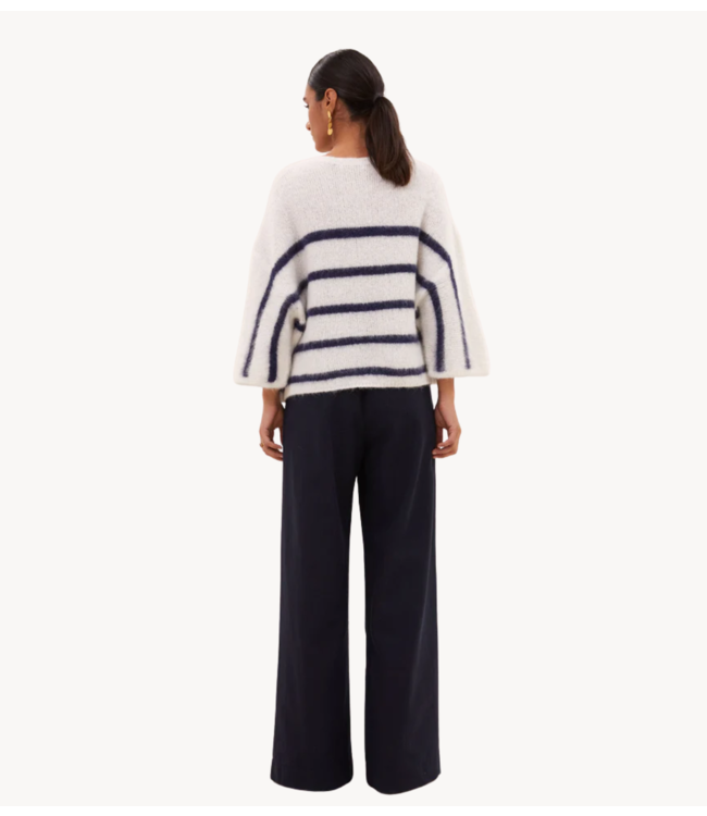 BY-BAR Trui fleur stripe pullover marine stripe