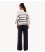 BY-BAR Trui fleur stripe pullover marine stripe
