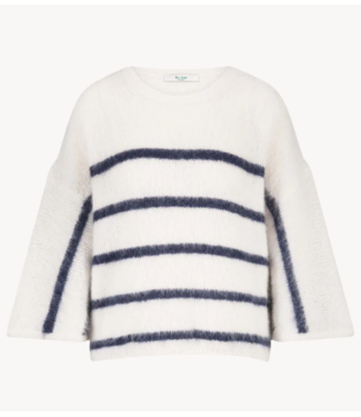BY-BAR Trui fleur stripe pullover marine stripe