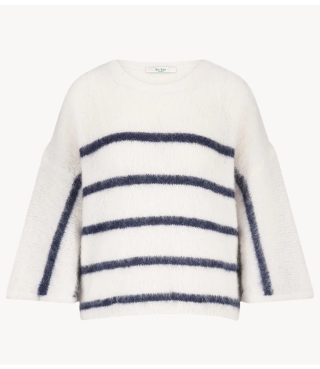 BY-BAR Trui fleur stripe pullover marine stripe