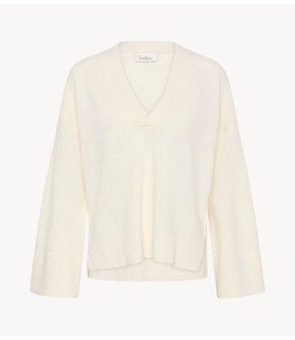 My Essential Wardrobe Trui HuxiMW V-Neck Pullover Snow White