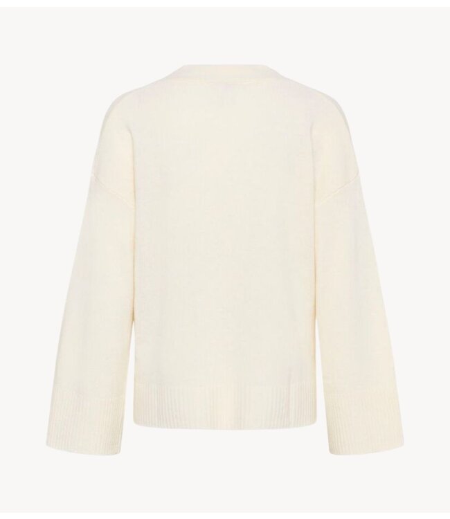 My Essential Wardrobe Trui HuxiMW V-Neck Pullover Snow White