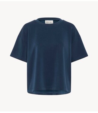 My Essential Wardrobe Top HelleMW EMB Boxy Tee After Midnight