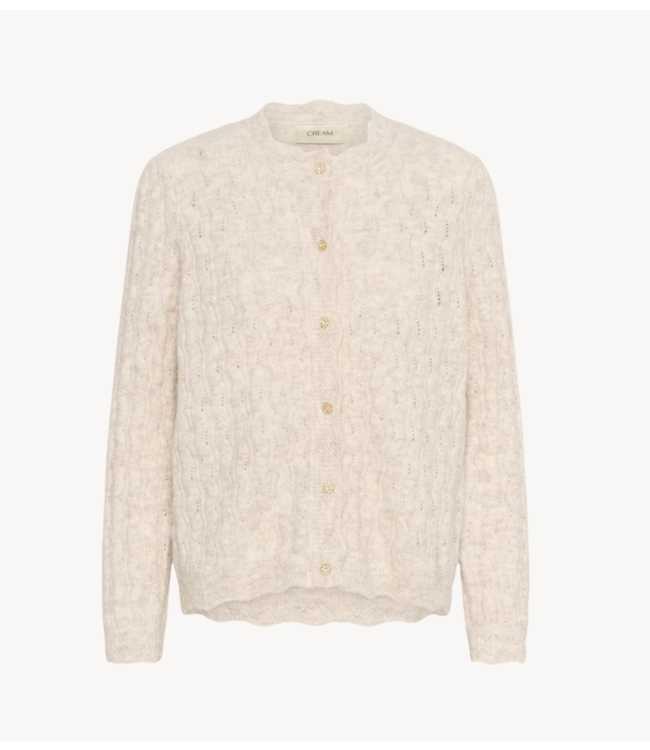 Cream Vest CRJunah Cardigan Oat Melange