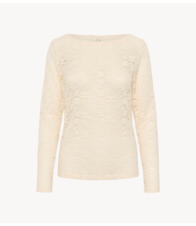 Cream Blouse CRInge Lace Blouse Birch
