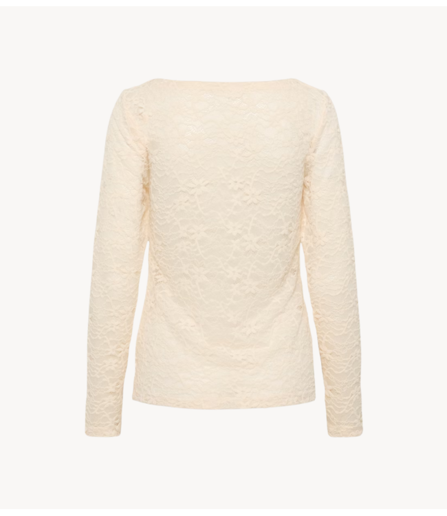 Cream Blouse CRInge Lace Blouse Birch