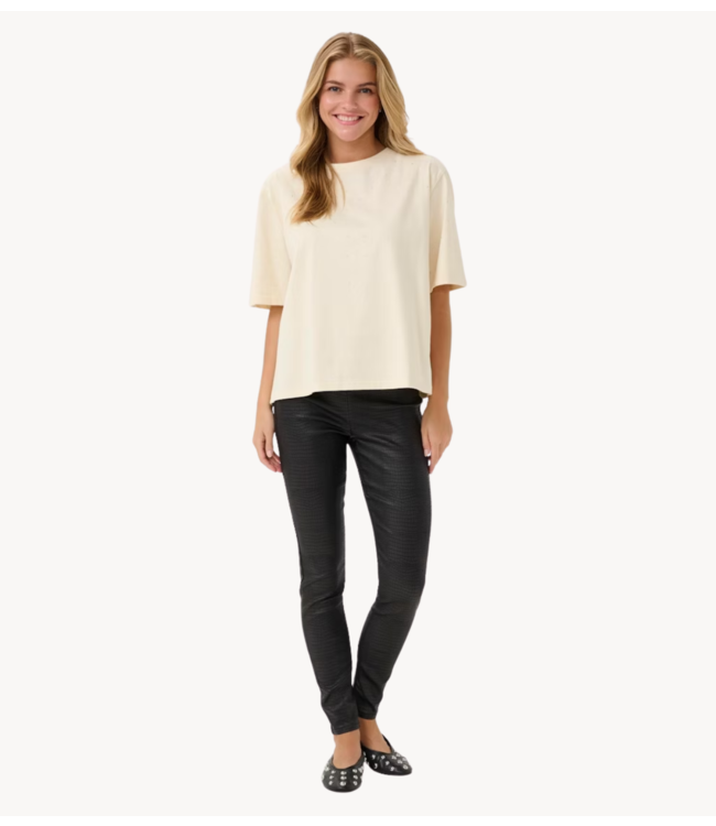 Cream Top CRLeona Studs Tshirt Birch