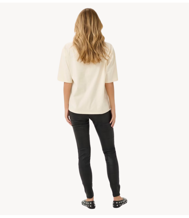 Cream Top CRLeona Studs Tshirt Birch