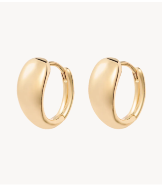 Anna+Nina Oorbellen Juno Hoop Earrings Gold Plated