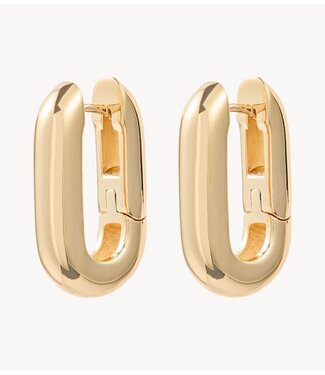 Anna+Nina Oorbellen Cleo Hoop Earrings Gold Plated