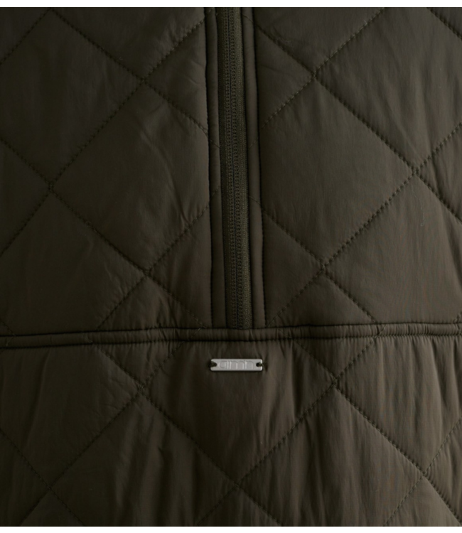 aim'n Jas Khaki Oversized Quilted Anorak
