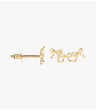Anna+Nina Oorbel Single Grand Entrance Stud Gold Plated