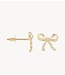 Anna+Nina Oorbel Single Take a Bow Stud Gold Plated