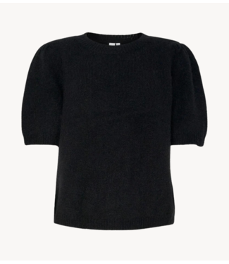 Y.A.S Top YASANNE SS KNIT PULLOVER S. Black