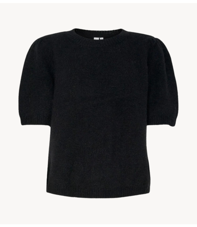 Y.A.S Top YASANNE SS KNIT PULLOVER S. Black