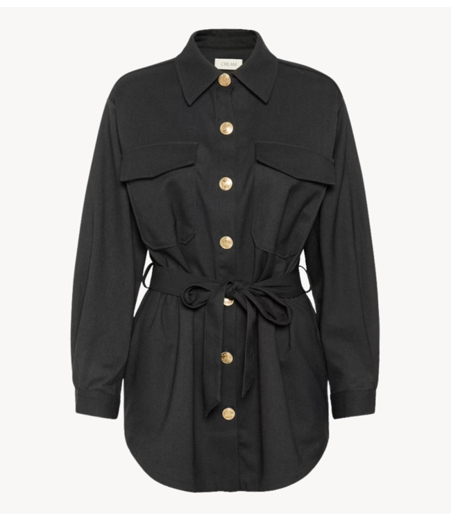 Cream Blouse CRBabeth Overshirt Dark Grey Melange